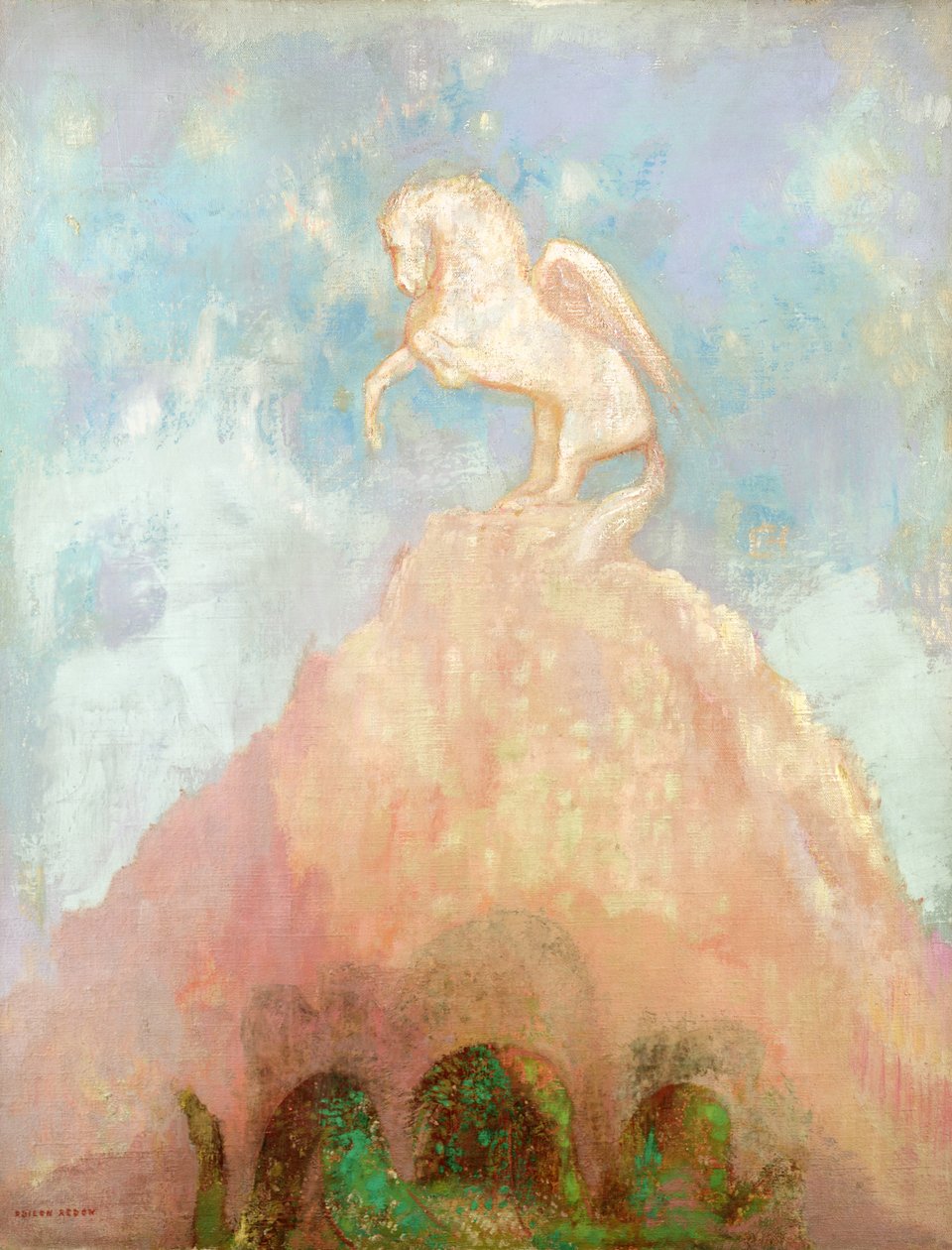 White Pegasus, ca. 1908 av Odilon Redon