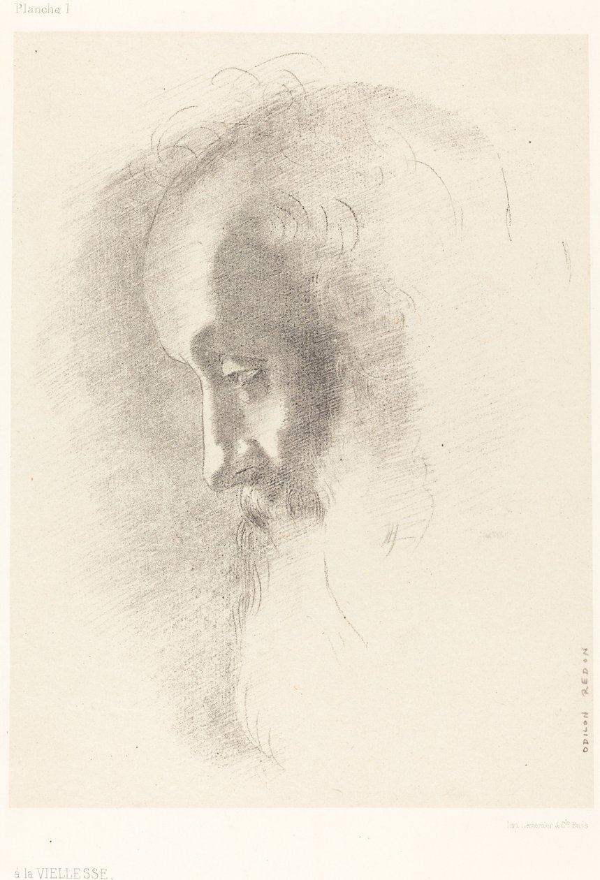 A La Vieillesse (Til alderdom) av Odilon Redon