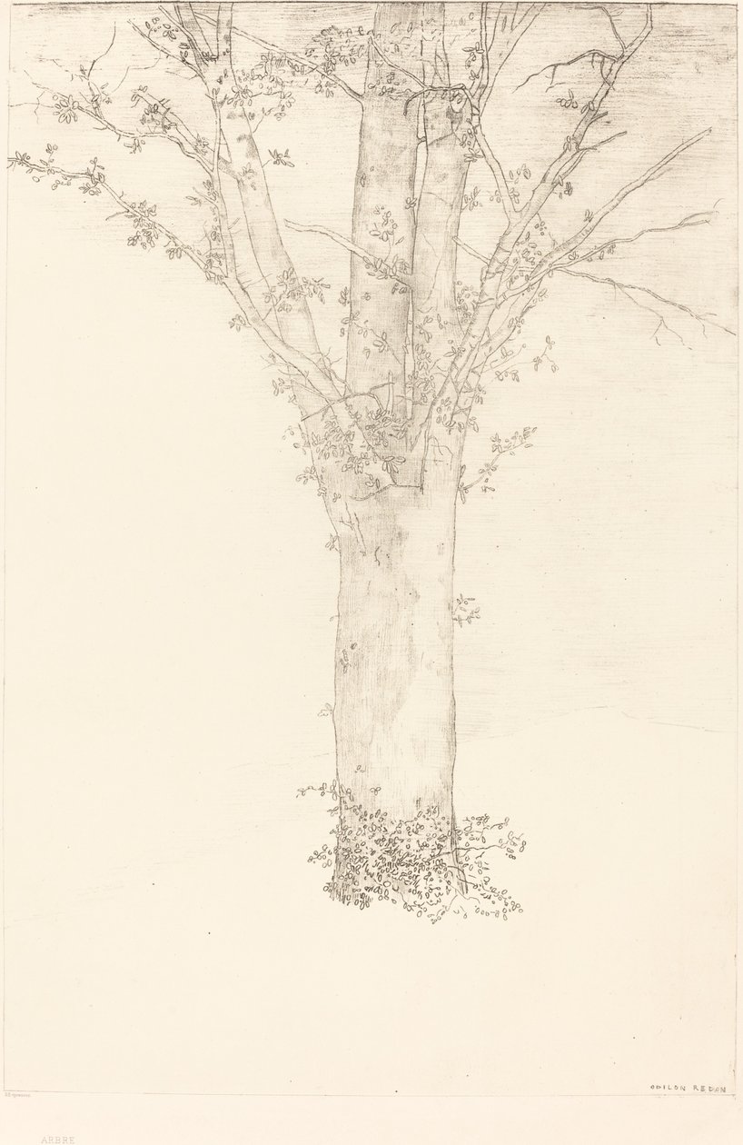 Tre av Odilon Redon