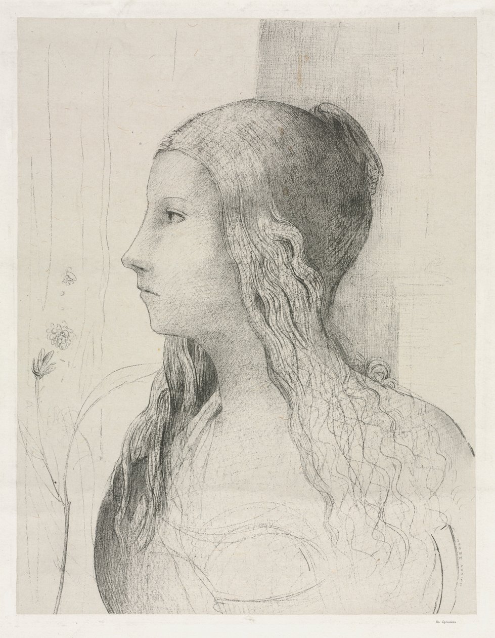 Brünhilde i Twilight of the Gods, 1894. av Odilon Redon