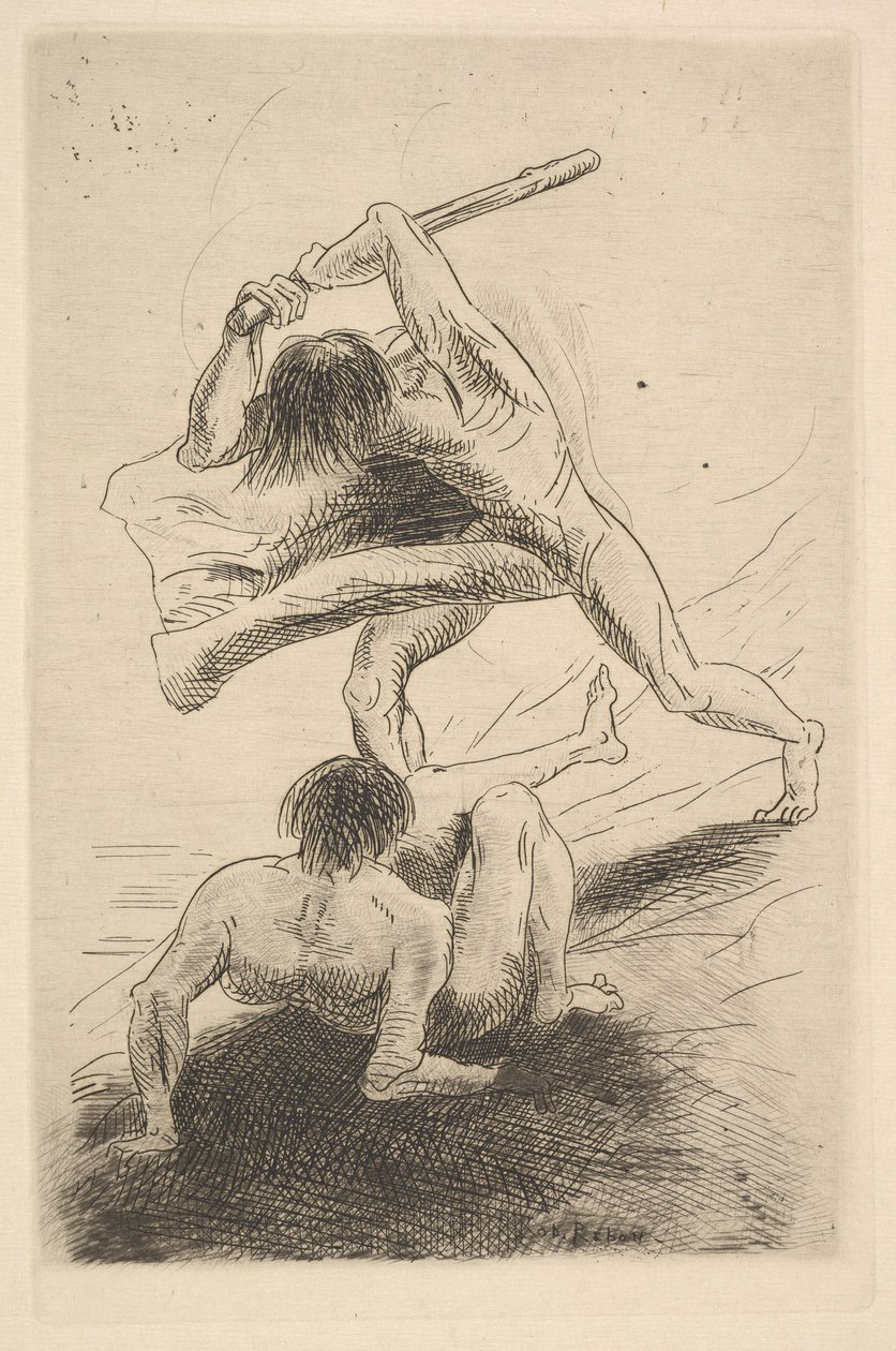 Kain og Abel, 1886. av Odilon Redon