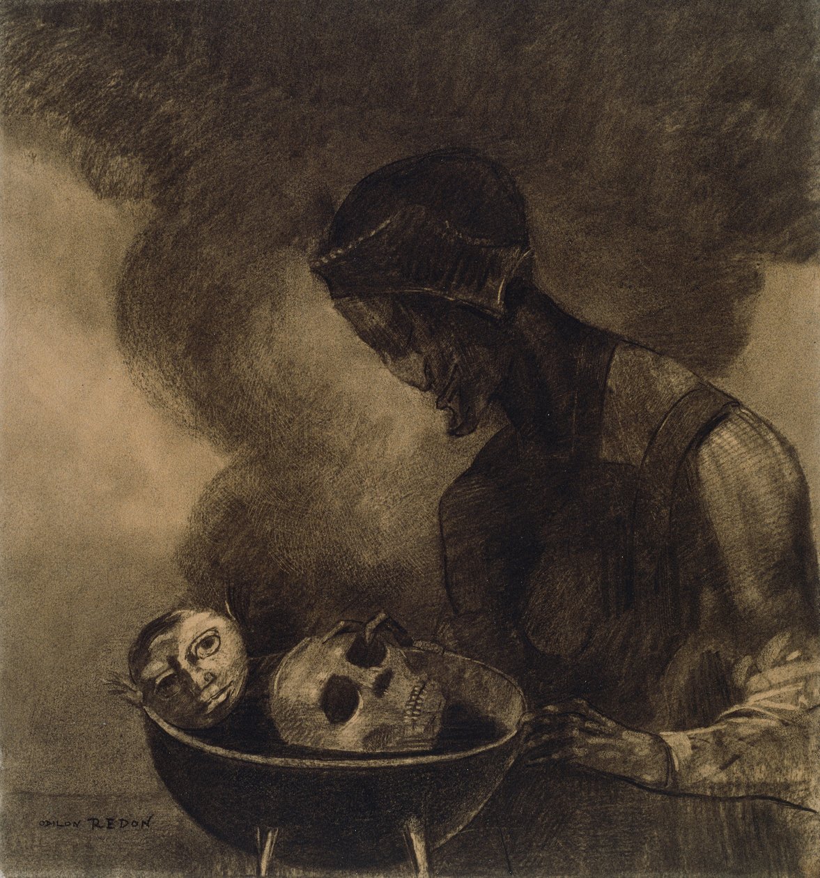 Kjelen til trollkvinnen av Odilon Redon