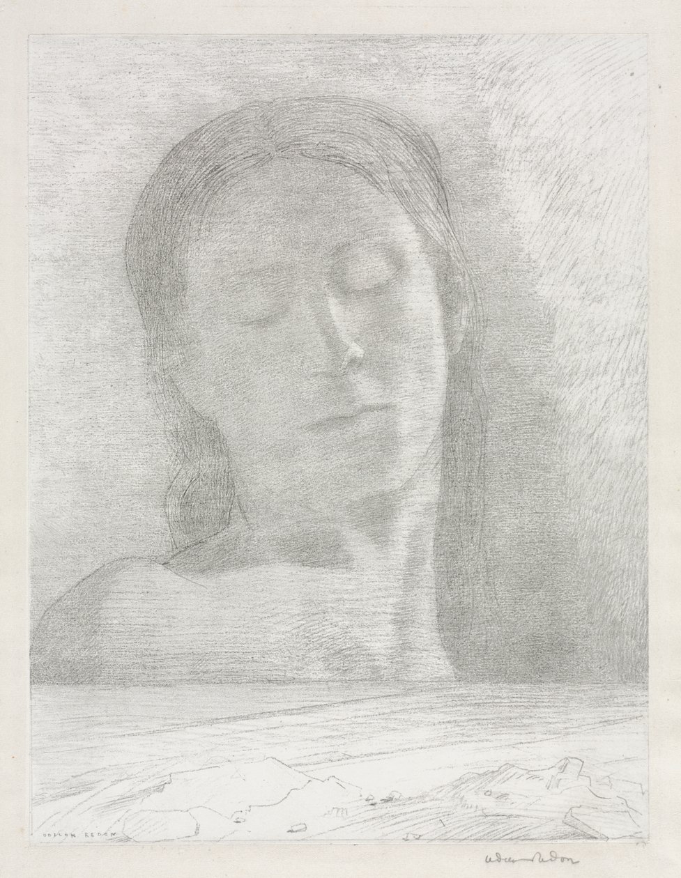 Lukkede øyne av Odilon Redon