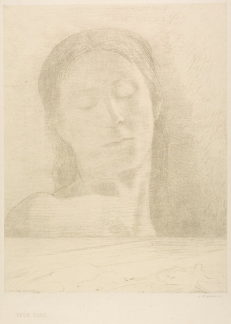 Lukkede øyne av Odilon Redon