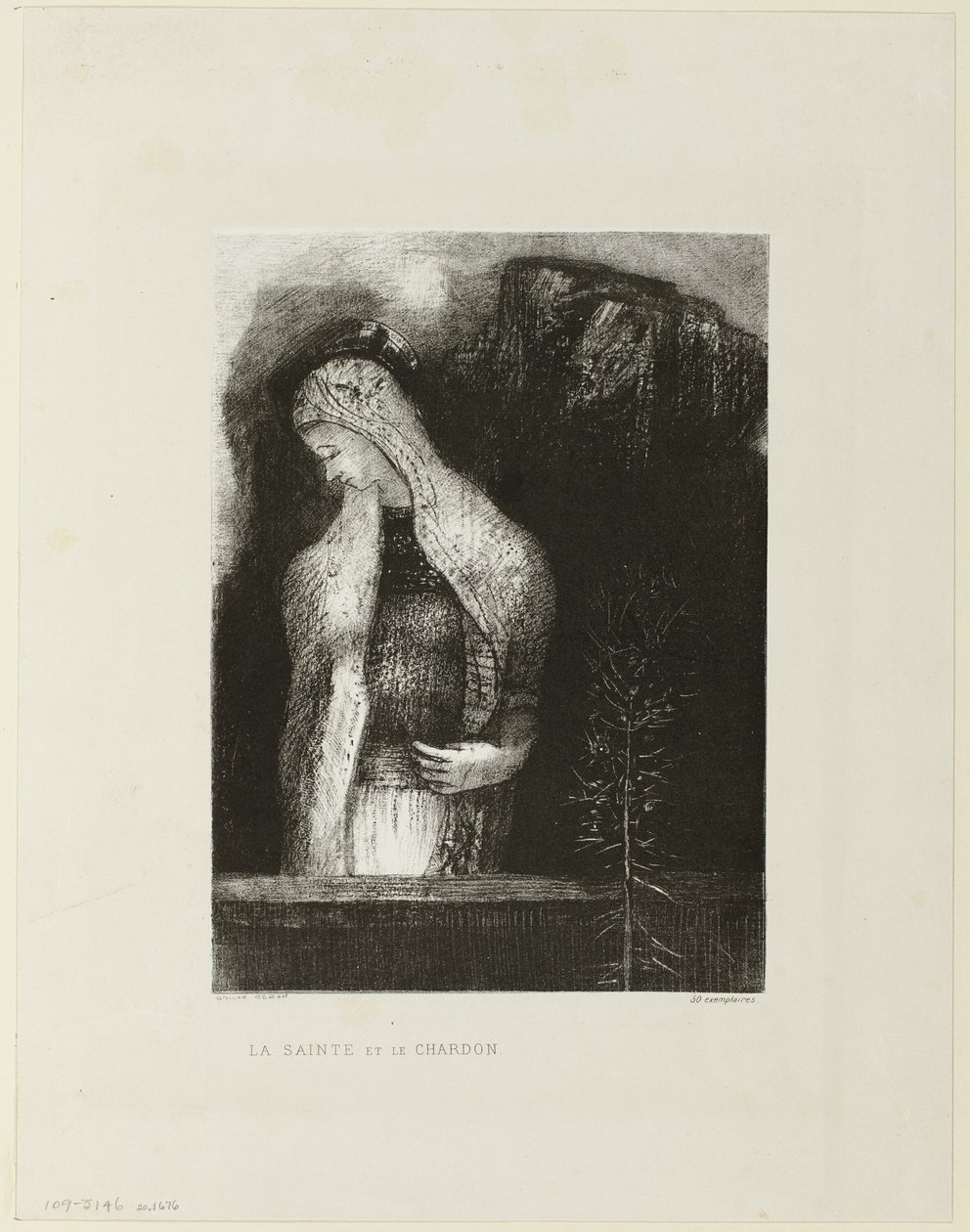 Kvinne Saint og Thistle av Odilon Redon