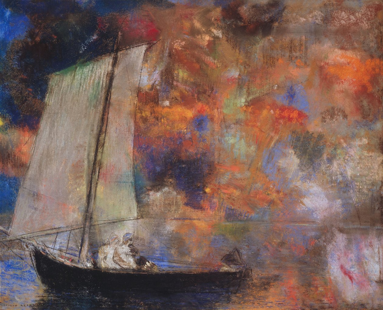 Flower Clouds, ca. 1903 (pastell på papir) av Odilon Redon