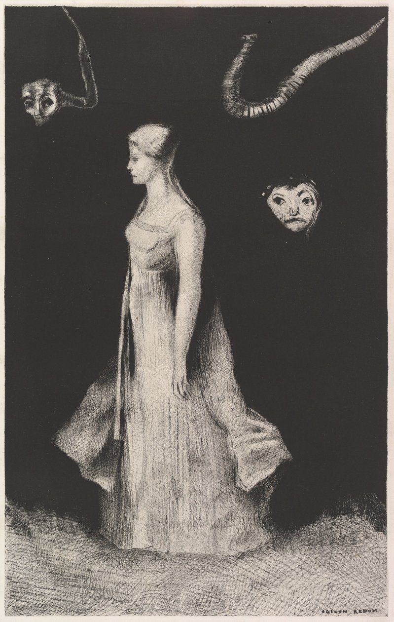 Haunting, 1893-94. av Odilon Redon