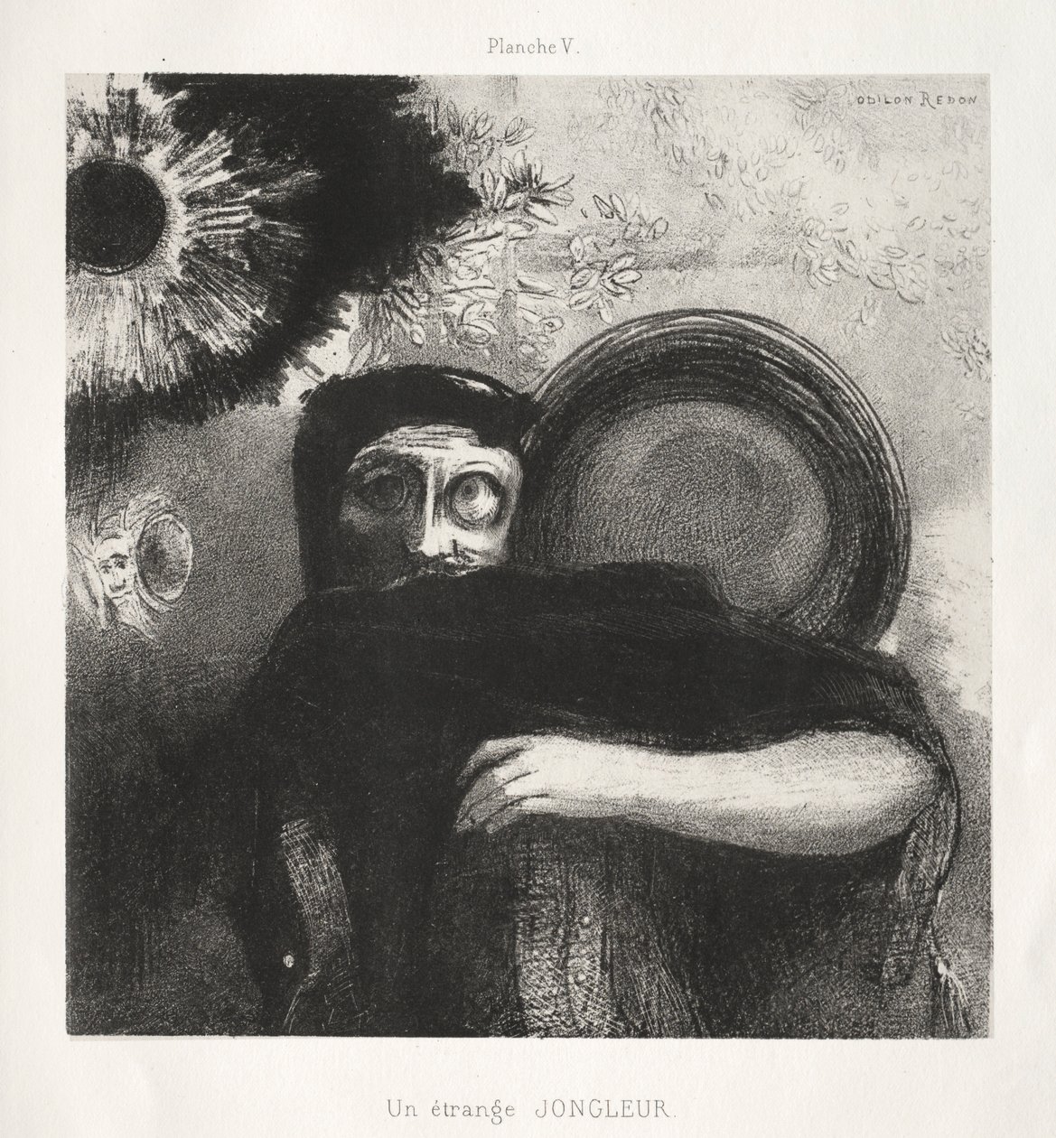 Homage to Goya: A Strange Juggler, 1885. av Odilon Redon