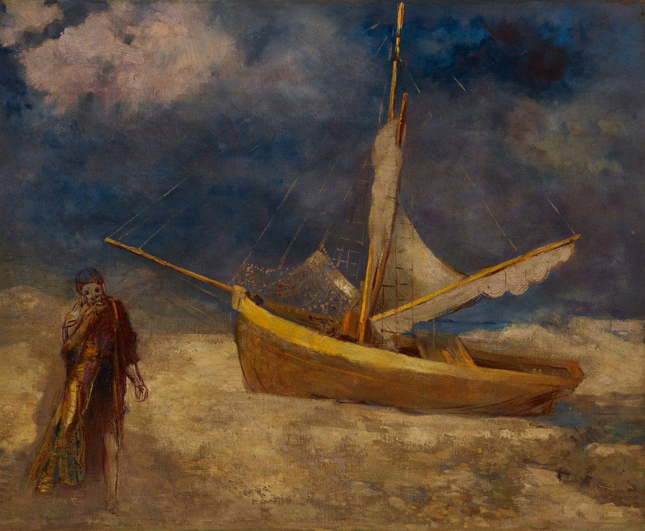 Den fremmedgjorte fiskeren av Odilon Redon