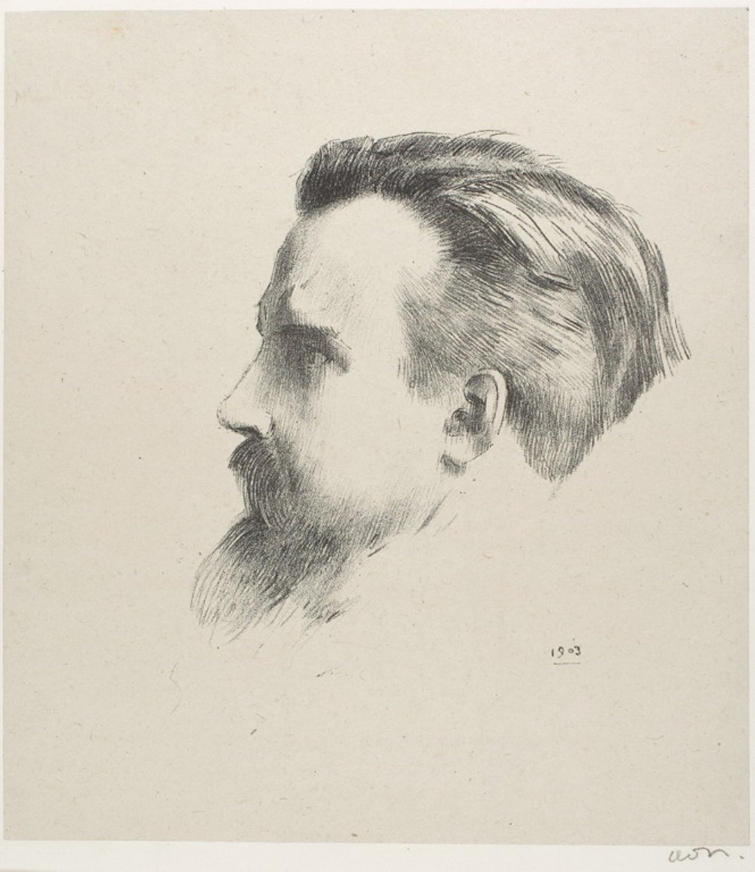 Portrett av maleren Maurice Denis av Odilon Redon