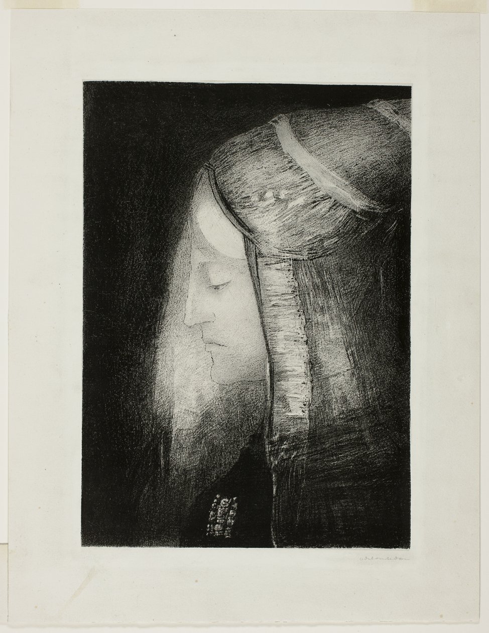 Profil av lys av Odilon Redon