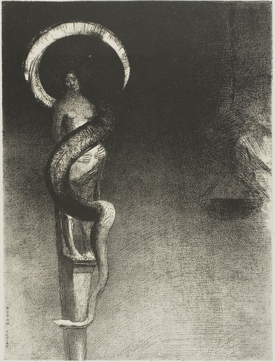 Slange-Halo av Odilon Redon
