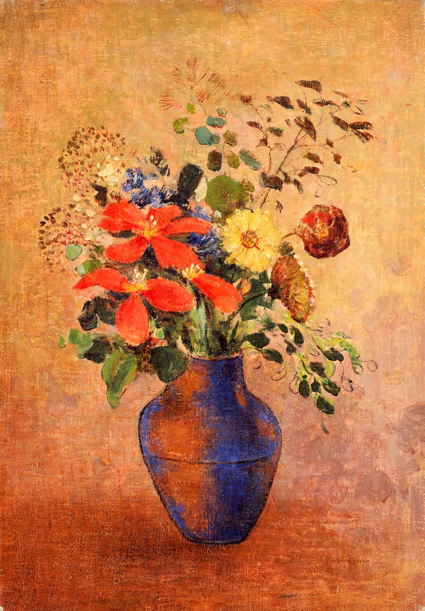 Den blå vasen av Odilon Redon