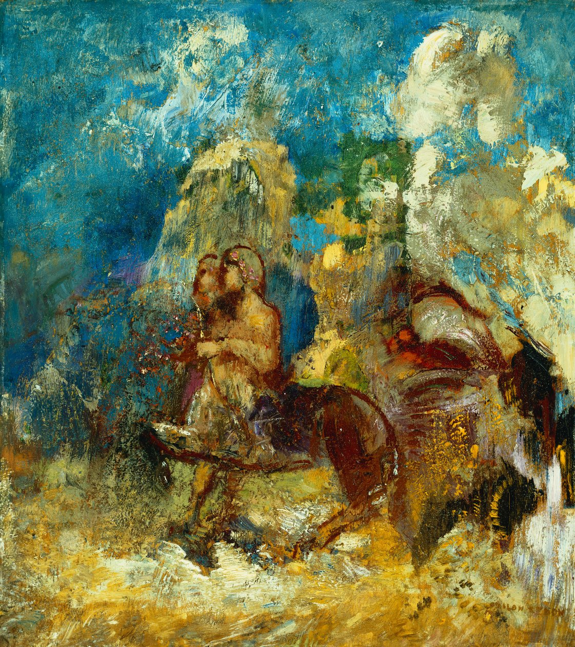 Kentauren; Le Centaure, ca. 1910 av Odilon Redon