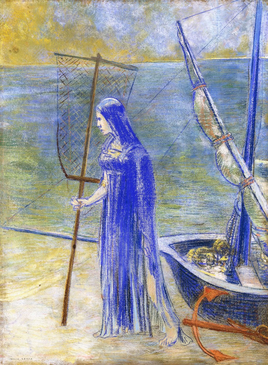 Fisherwoman, 1900 av Odilon Redon
