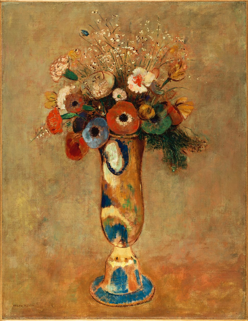 Vase med blomster, 1912 av Odilon Redon