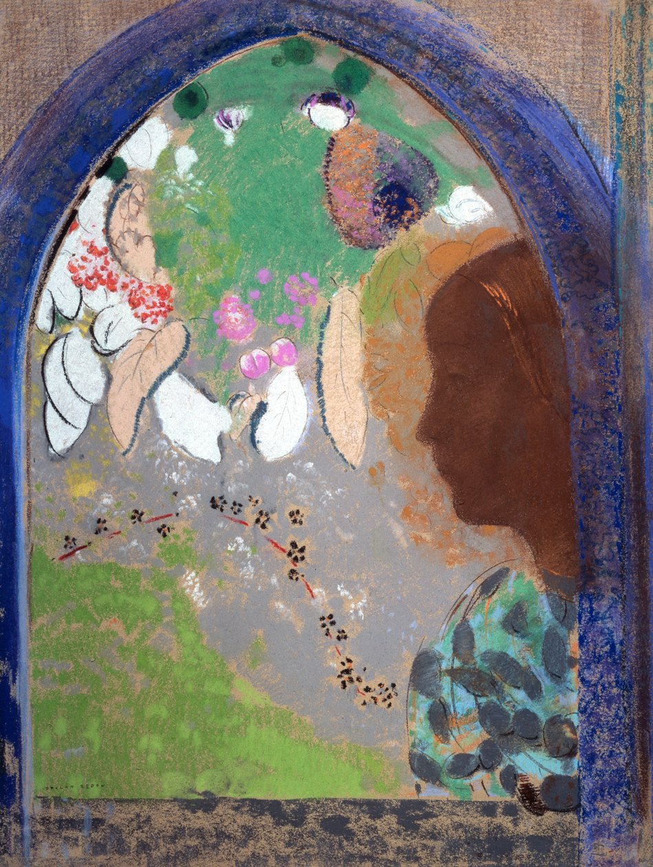 Kvinne ved vinduet, 1903-1908. av Odilon Redon