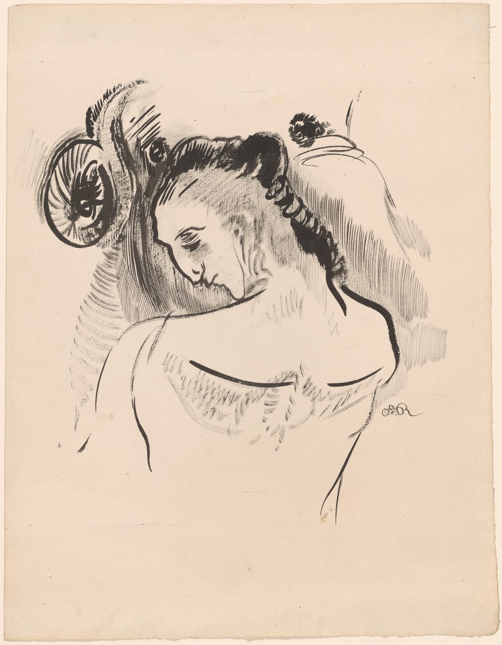 Ung mann av Odilon Redon