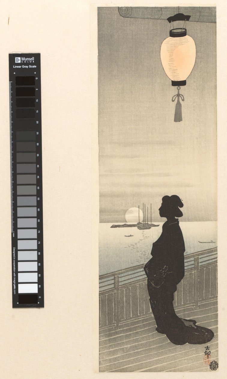 Courtesan på verandaen av Ohara Koson