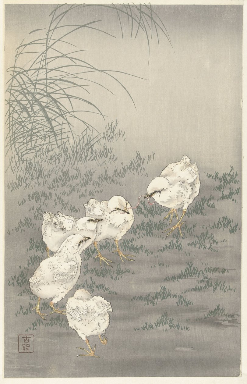 Fem kyllinger av Ohara Koson