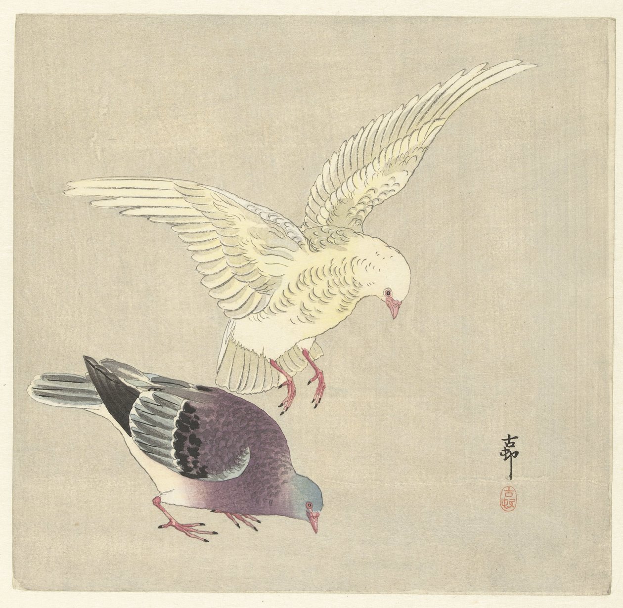 To duer av Ohara Koson