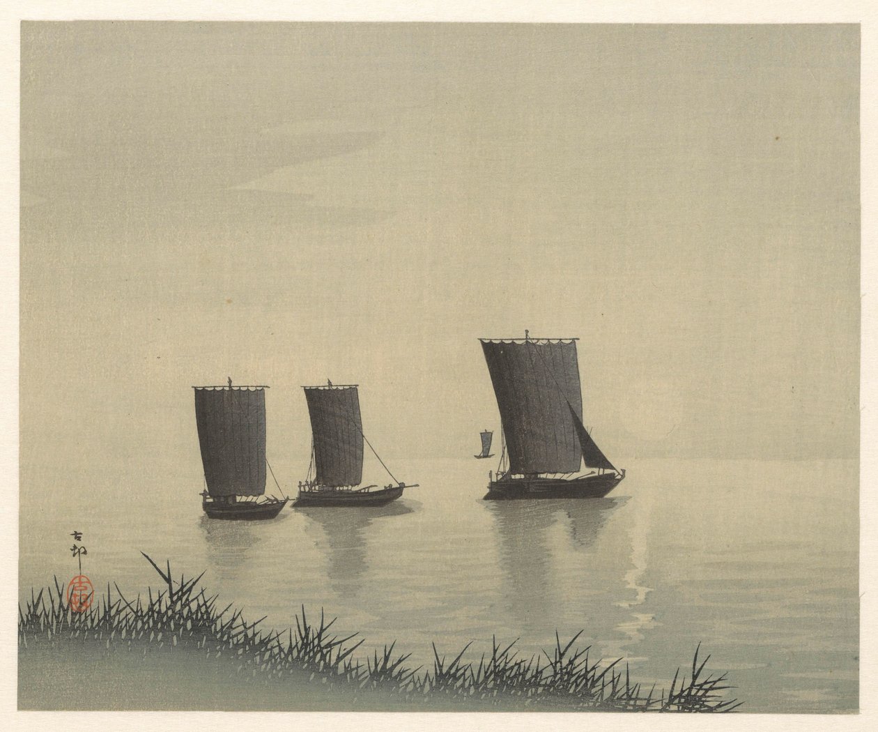 fiskebåter av Ohara Koson