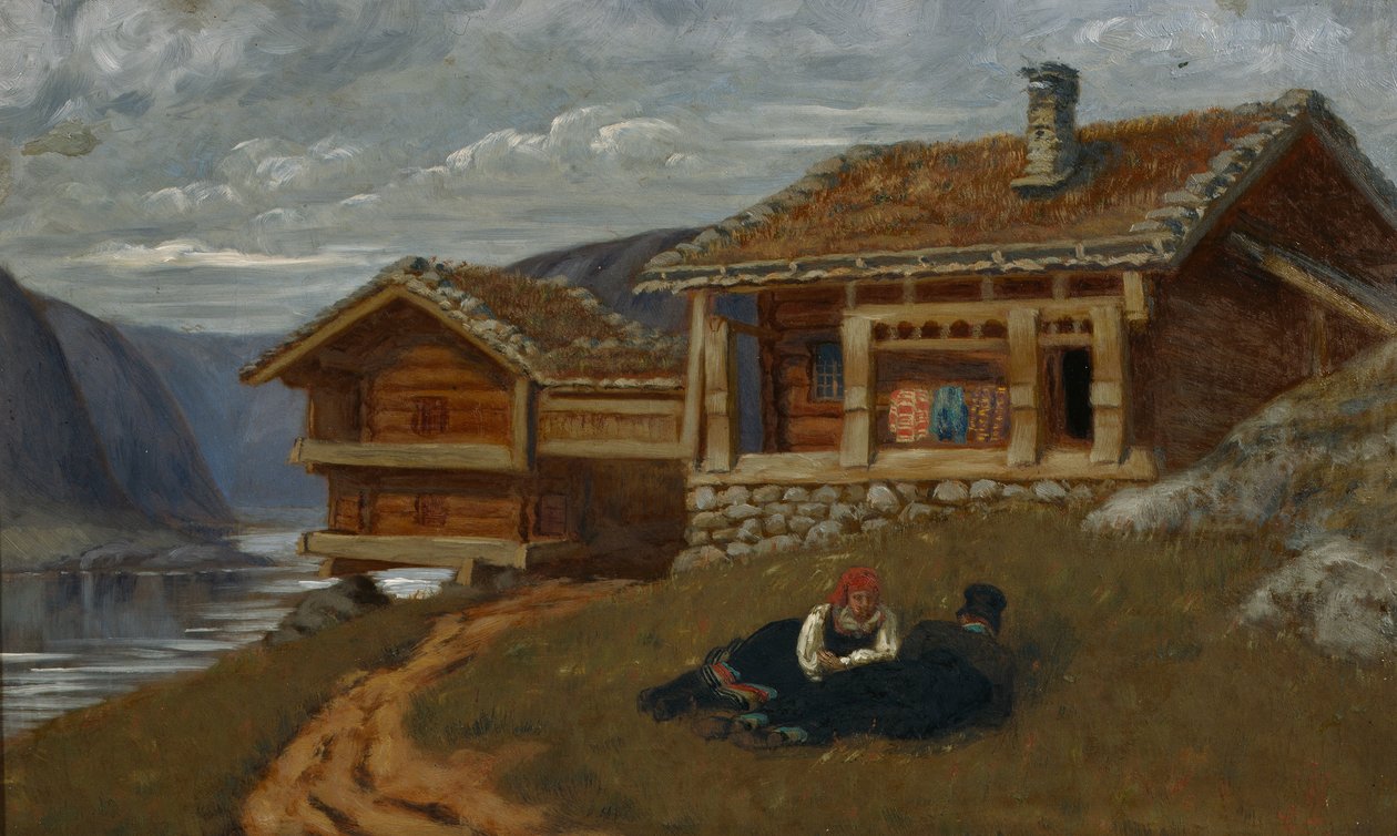 Setesdal (olje på lerret) av Olaf Isaachsen