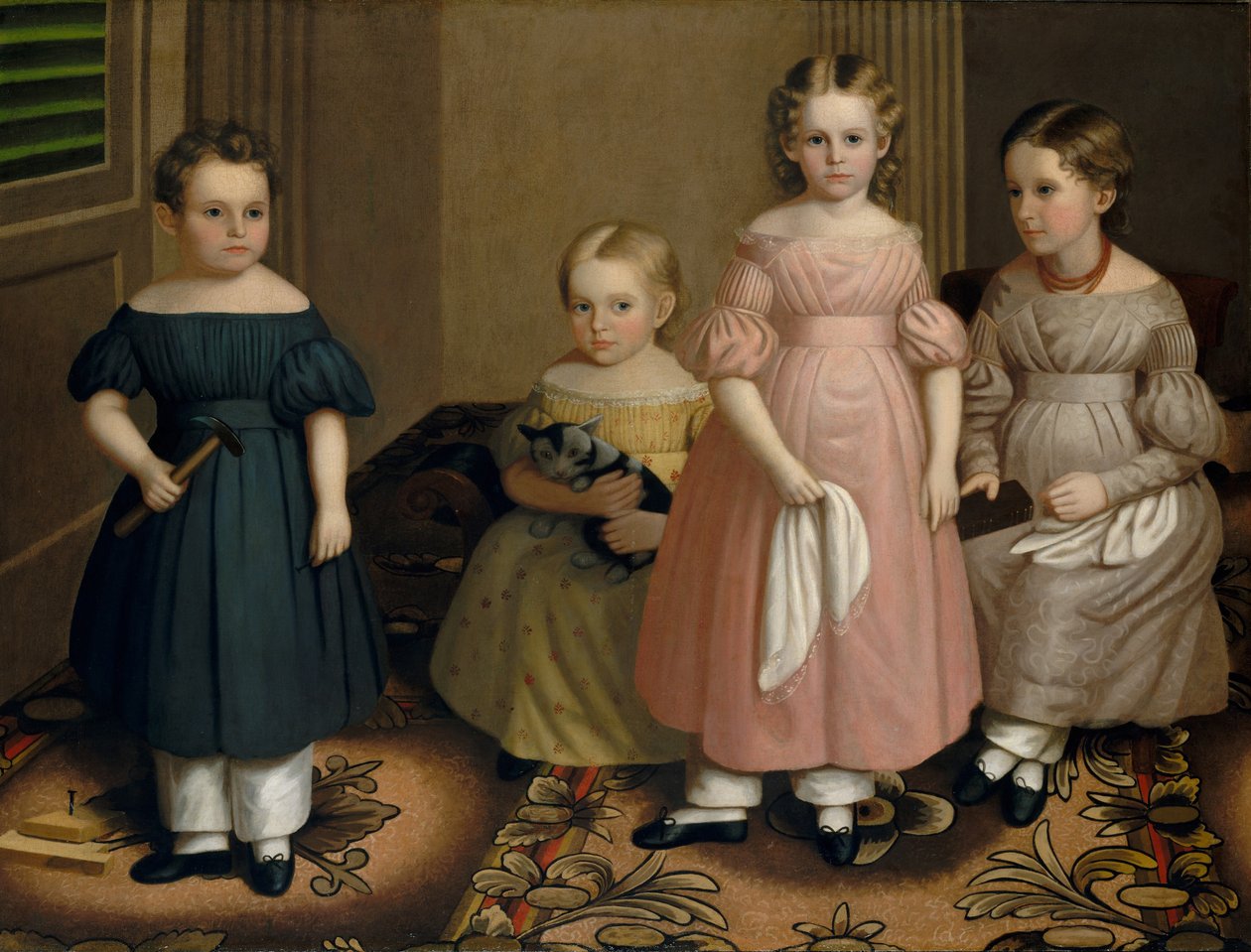 The Alling Children, ca. 1839 av Oliver Tarbell Eddy