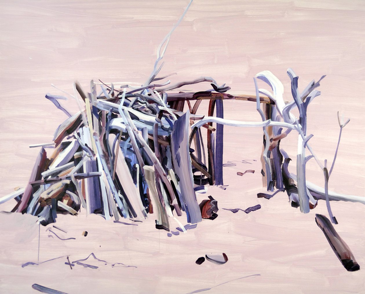 Maison01, 2015 (akryl på lerret) av Olivier Morel
