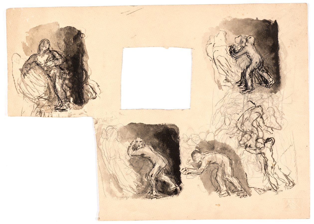 Studier for "Ixion" av Oluf Hartmann
