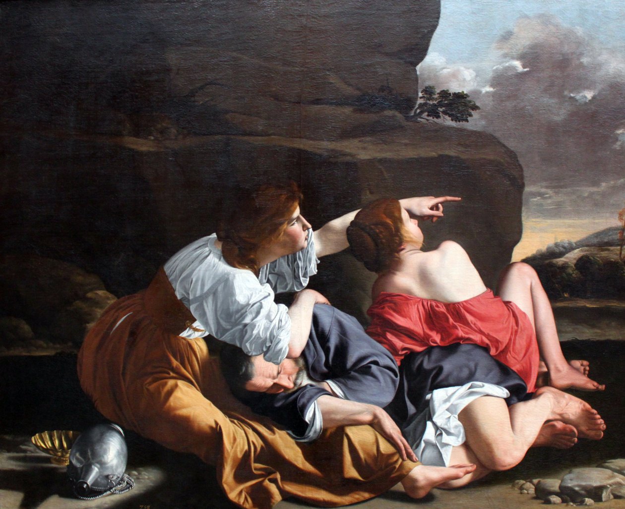 Lot og døtrene hans av Orazio Gentileschi