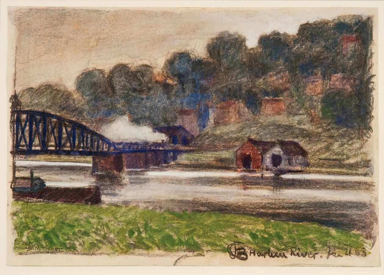 Harlem River, 21. JANUAR 1903. av Oscar Bluemner