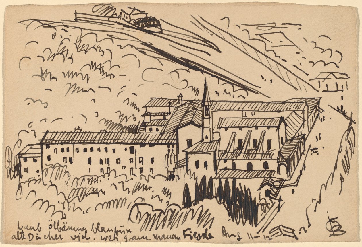 Fiesole, Cloister of S. Domenico av Oscar F. Bluemner