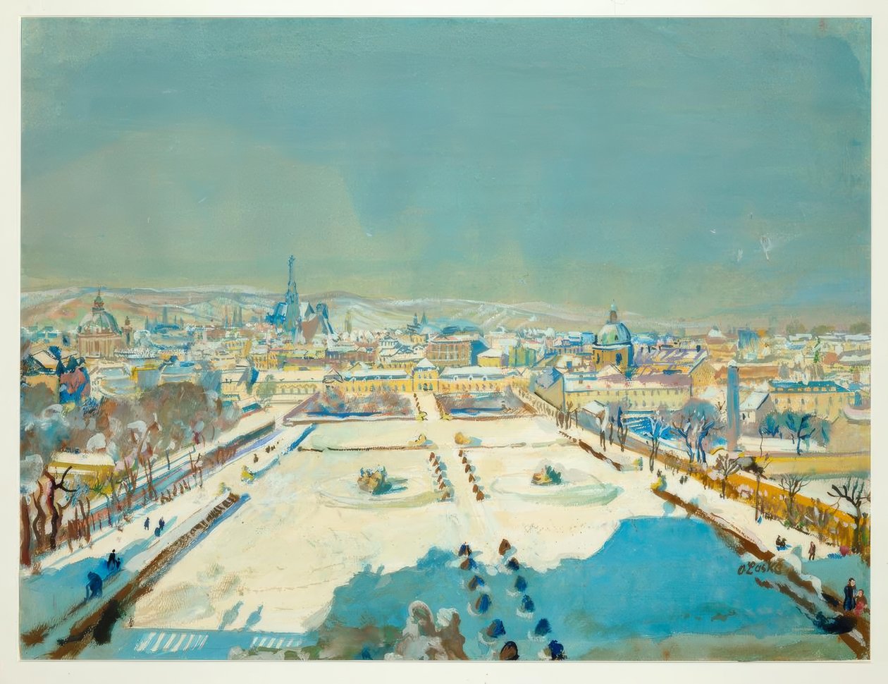 Vinter i Belvedere-hagen av Oskar Laske