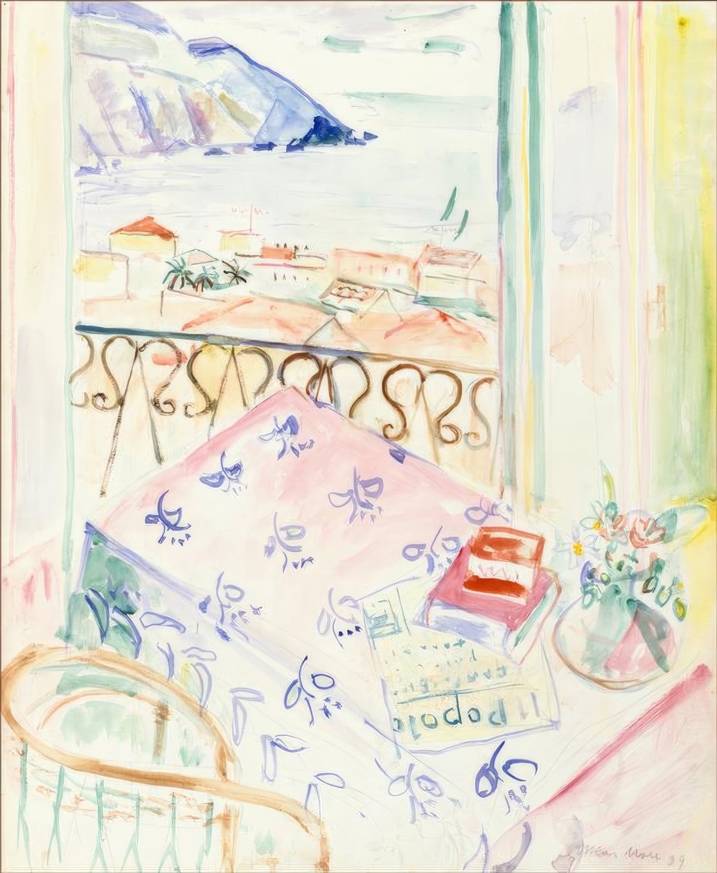 Balkongrom med utsikt over Positano av Oskar Moll