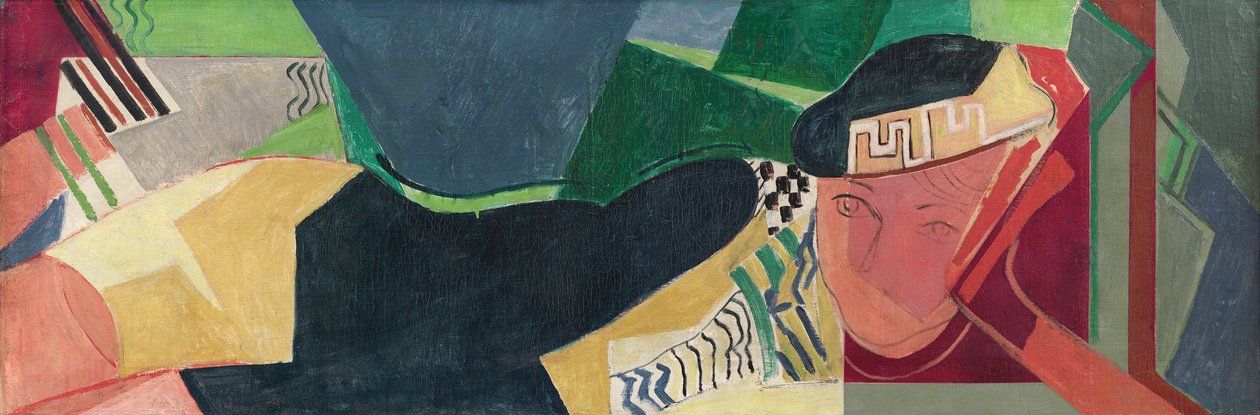 Løgnende kvinne, ca 1931. av Oskar Moll