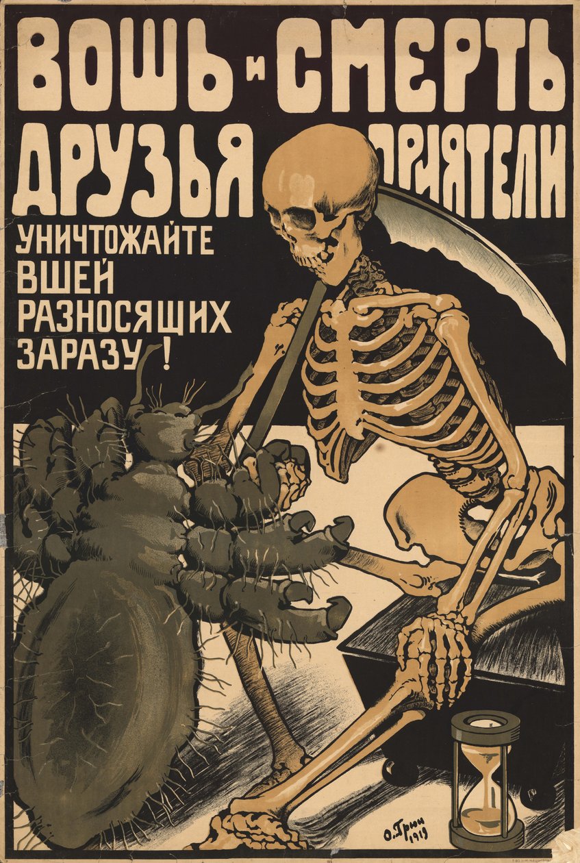 Lus og død er venner-og-kompis, 1919. av Oskar Petrovich Gruen