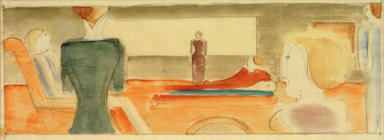 Interiør med seks sifre I. av Oskar Schlemmer