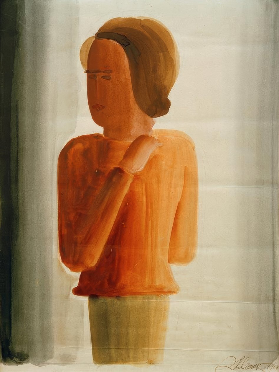 Rød gutt av Oskar Schlemmer