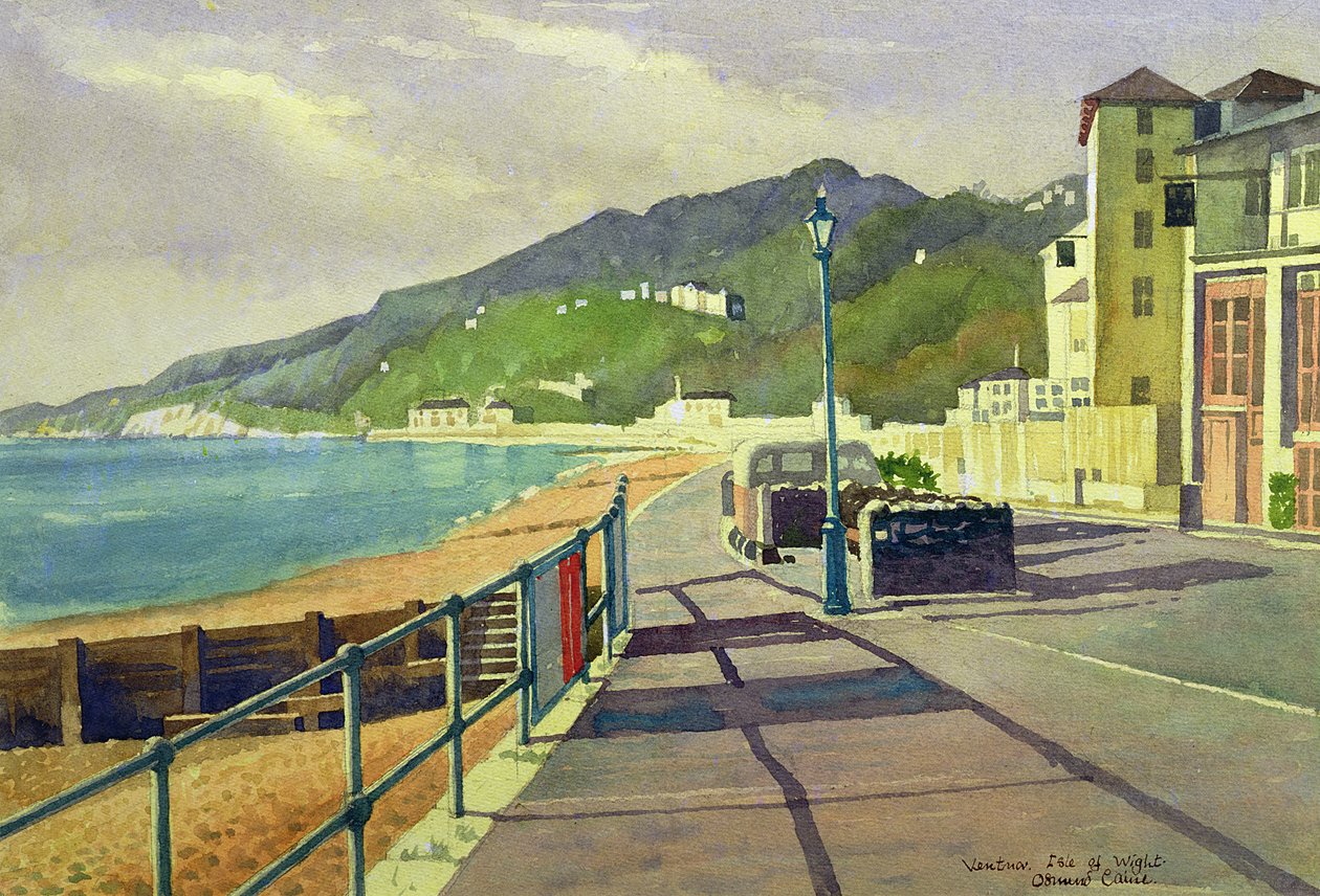 Ventnor, Isle of Wight (wc på papir) av Osmund Caine