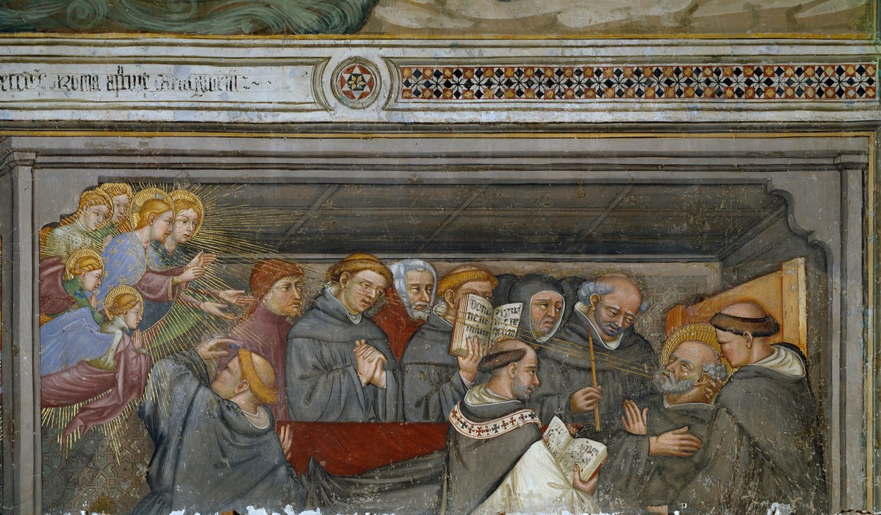 St. Augustins død (fresco av Ottaviano Nelli