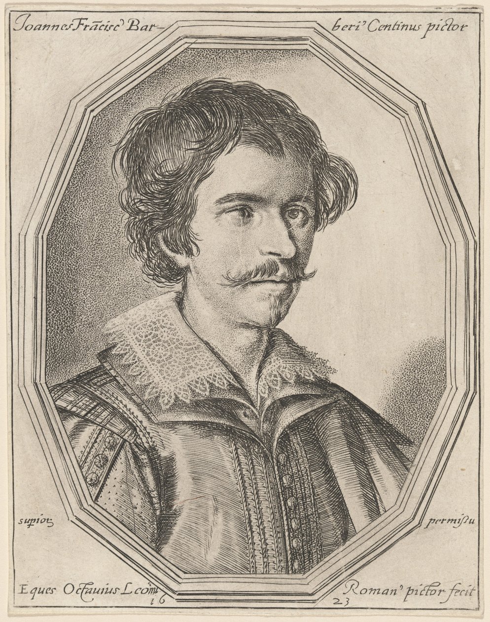 Giovanni Francesco Barbieri, kalt Guercino av Ottavio Leoni