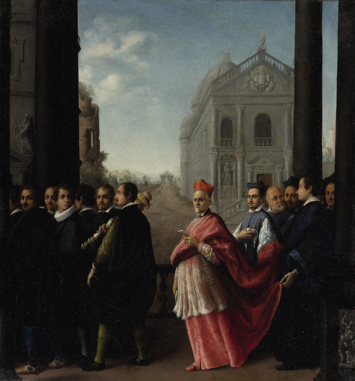 En kardinalprosesjon, 1621. av Ottavio Mario Leoni