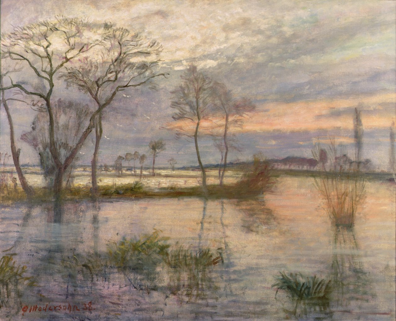 Kveld på elven Wumme av Otto Modersohn