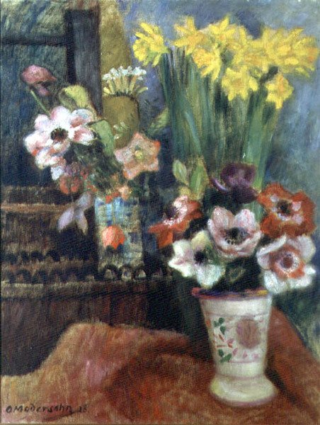 Stilleben av blomster, 1928 av Otto Modersohn