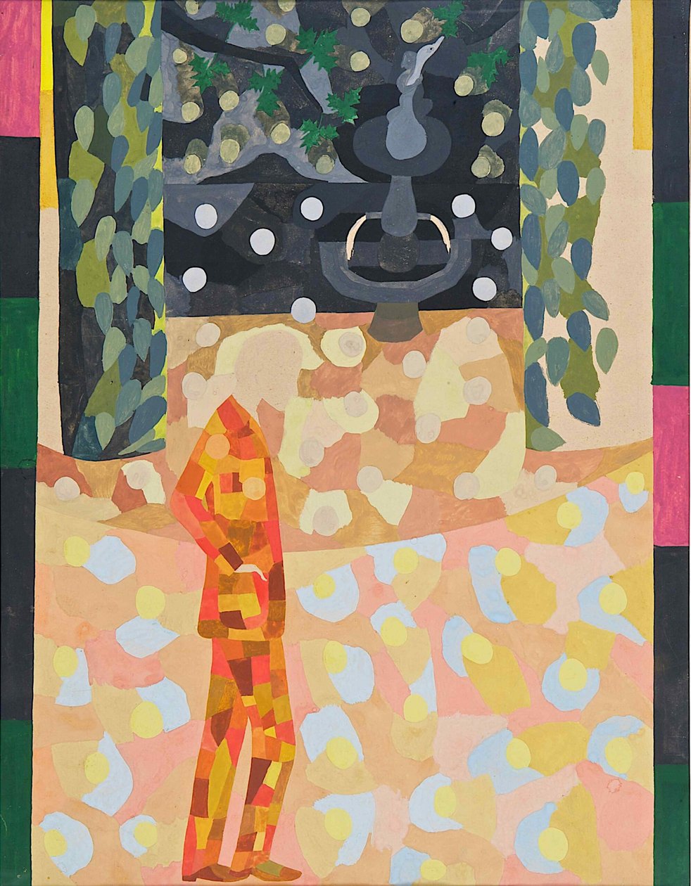 Mann foran en fontene, 1911-1942. av Otto Freundlich