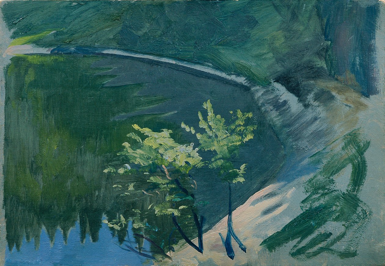 Innsjøhjørne ved Berghof av Otto Friedrich