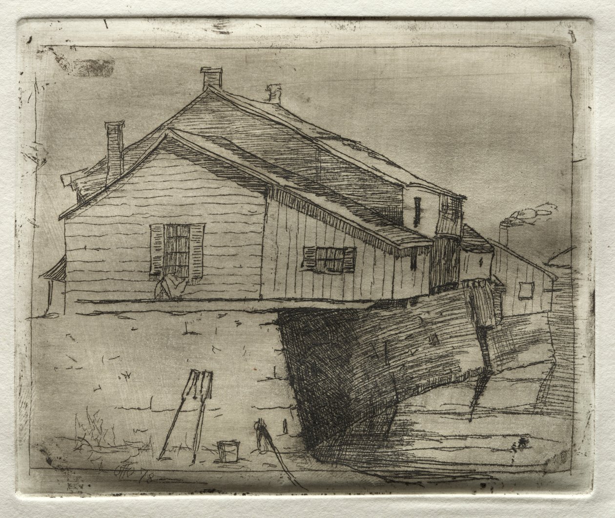 Hus over vann, 1878. av Otto H. Bacher