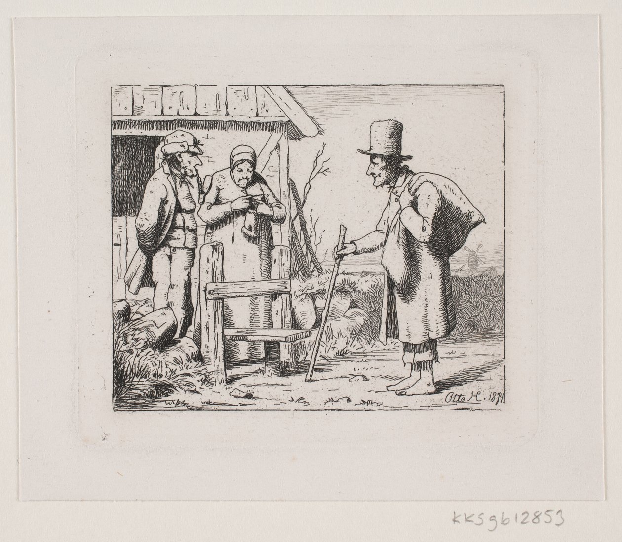 Figurer på et våningshus av Otto Haslund