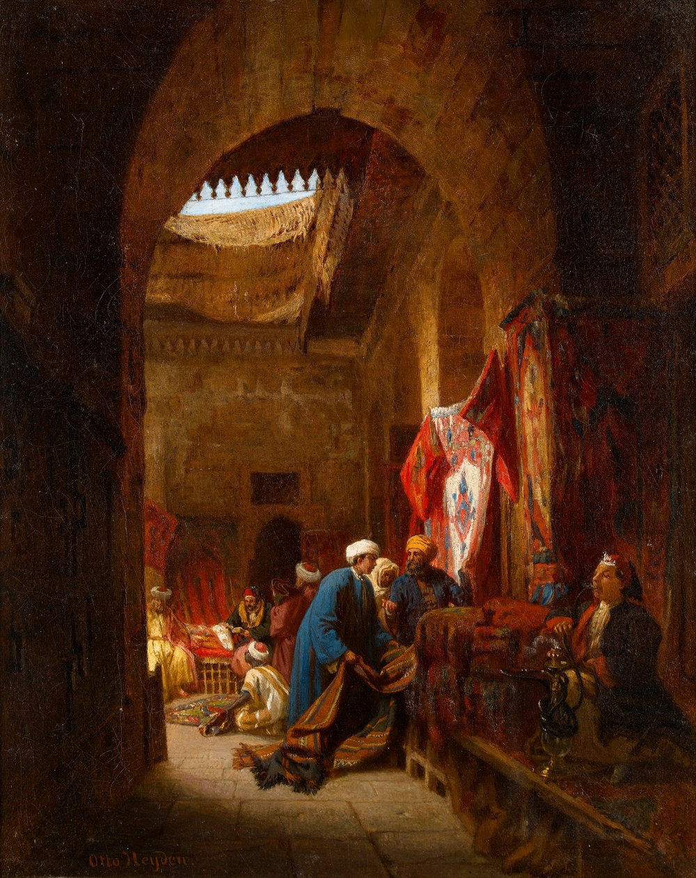 Teppebasaren, Kairo av Otto Johann Heinrich Heyden